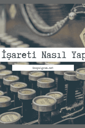 Et İşareti @ Nasıl Yapılır?